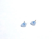 Load image into Gallery viewer, Light Grey Blue Opal Teardrop Stud Earrings