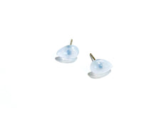 Load image into Gallery viewer, Light Grey Blue Opal Teardrop Stud Earrings