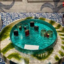Load image into Gallery viewer, Small capiz tray, emerald 