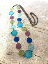 Load image into Gallery viewer, Seaside 'Stained Glass' Ice Chip Rope Necklace