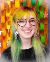 Load image into Gallery viewer, Cross Stitch Pride Flag Earrings