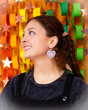 Load image into Gallery viewer, Retro Layered Colorful Heart Earrings