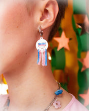 Load image into Gallery viewer, Cross Stitch Pride Flag Earrings