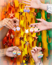 Load image into Gallery viewer, Moth Rainbow Pride Statement Dangle Earrings