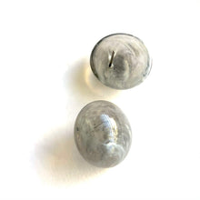 Load image into Gallery viewer, Ghost Grey Marbled Retro Button Stud Earrings