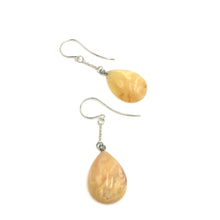 Load image into Gallery viewer, Peach Cream Pear Chain Earrings