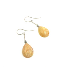 Load image into Gallery viewer, Peach Cream Pear Chain Earrings
