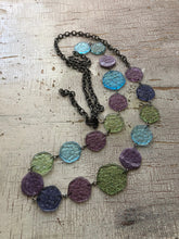 Load image into Gallery viewer, Seaside 'Stained Glass' Ice Chip Rope Necklace