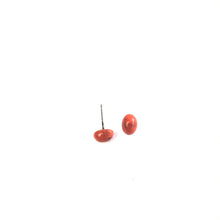 Load image into Gallery viewer, Coral Marbled Small Oval Stud Lucite Earrings
