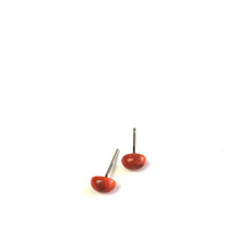 Load image into Gallery viewer, Coral Marbled Small Oval Stud Lucite Earrings