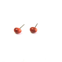 Load image into Gallery viewer, Coral Marbled Small Oval Stud Lucite Earrings