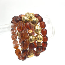 Load image into Gallery viewer, Tortoise &amp; Gold Stack and Stretch Bracelets Set