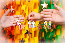Load image into Gallery viewer, Cross Stitch Pride Flag Earrings