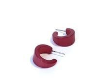 Load image into Gallery viewer, Cranberry Moonglow Mini Boom Hoop Earrings