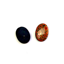 Load image into Gallery viewer, Orange Jewelry Box Oval Button Stud Earrings