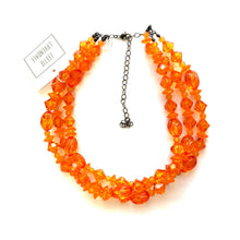 Load image into Gallery viewer, Orange Mix Faceted Morgan Necklace