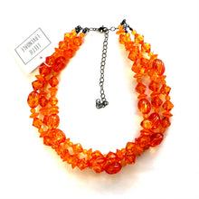 Load image into Gallery viewer, Orange Mix Faceted Morgan Necklace