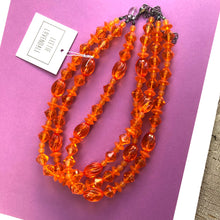 Load image into Gallery viewer, Orange Mix Faceted Morgan Necklace