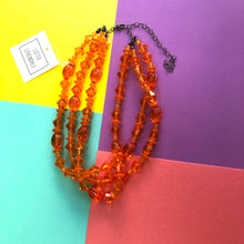 Load image into Gallery viewer, Orange Mix Faceted Morgan Necklace