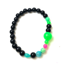 Load image into Gallery viewer, Neon Dance Lucite Stretch Bauble Necklace - Shortie
