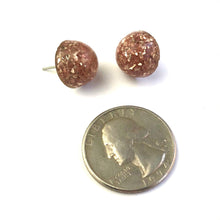 Load image into Gallery viewer, Rose Gold Glitter Gumdrop Earring