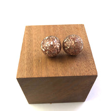 Load image into Gallery viewer, Rose Gold Glitter Gumdrop Earring