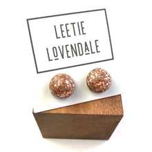 Load image into Gallery viewer, Rose Gold Glitter Gumdrop Earring
