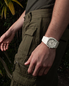 White Luxury Watch- 40MM