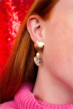 Load image into Gallery viewer, Best Day With You-Pearl Heart Dangles