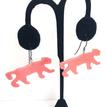 Load image into Gallery viewer, Pink Speckled Puma 'Stein' Earrings