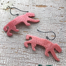Load image into Gallery viewer, Pink Speckled Puma 'Stein' Earrings