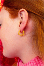 Load image into Gallery viewer, "Can I go Where You Go?" Titanium Heart Hoops