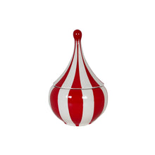Load image into Gallery viewer, Big Top Stripes Teardrop Jars in Ruby Red
