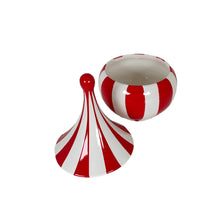 Load image into Gallery viewer, Big Top Stripes Teardrop Jars in Ruby Red