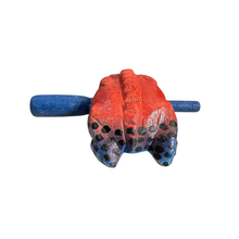 Load image into Gallery viewer, 1.5&quot; Wooden Musical Frog - Red Dart Design (Percussion Instrument)