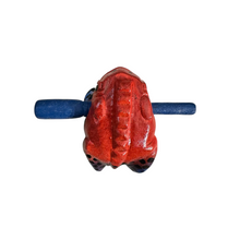 Load image into Gallery viewer, 1.5&quot; Wooden Musical Frog - Red Dart Design (Percussion Instrument)