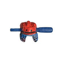 Load image into Gallery viewer, 1.5&quot; Wooden Musical Frog - Red Dart Design (Percussion Instrument)