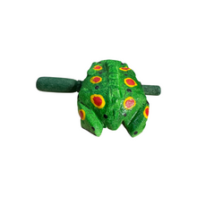 Load image into Gallery viewer, 1.5&quot; Wooden Musical Frog - Green Spring Design (Percussion Instrument)