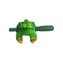 Load image into Gallery viewer, 1.5&quot; Wooden Musical Frog - Green Spring Design (Percussion Instrument)