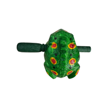 Load image into Gallery viewer, 1.5&quot; Wooden Musical Frog - Green Spring Design (Percussion Instrument)