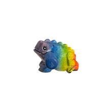 Load image into Gallery viewer, 1.5&quot; Wooden Musical Frog - Rainbow Design (Percussion Instrument)