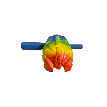 Load image into Gallery viewer, 1.5&quot; Wooden Musical Frog - Rainbow Design (Percussion Instrument)
