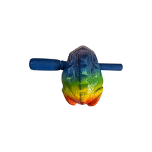 Load image into Gallery viewer, 1.5&quot; Wooden Musical Frog - Rainbow Design (Percussion Instrument)