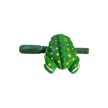 Load image into Gallery viewer, 1.5&quot; Wooden Musical Frog - Green Leaf Design (Percussion Instrument)