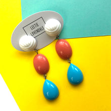 Load image into Gallery viewer, SouthWest Mod Yarn Ball Retro Statement Earrings