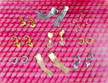 Load image into Gallery viewer, Titanium Heart Fringe Earrings