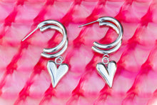 Load image into Gallery viewer, We Are Meant to Be-Titanium Heart Drop Earrings