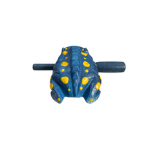 Load image into Gallery viewer, 2&quot; Wooden Musical Frog - Sea Design (Percussion Instrument)