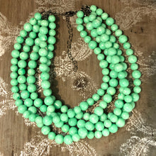 Load image into Gallery viewer, Acid Green Best Marbled Sylvie Necklace