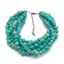 Load image into Gallery viewer, Cyan-Mint Stacked Deco Sylvie Necklace